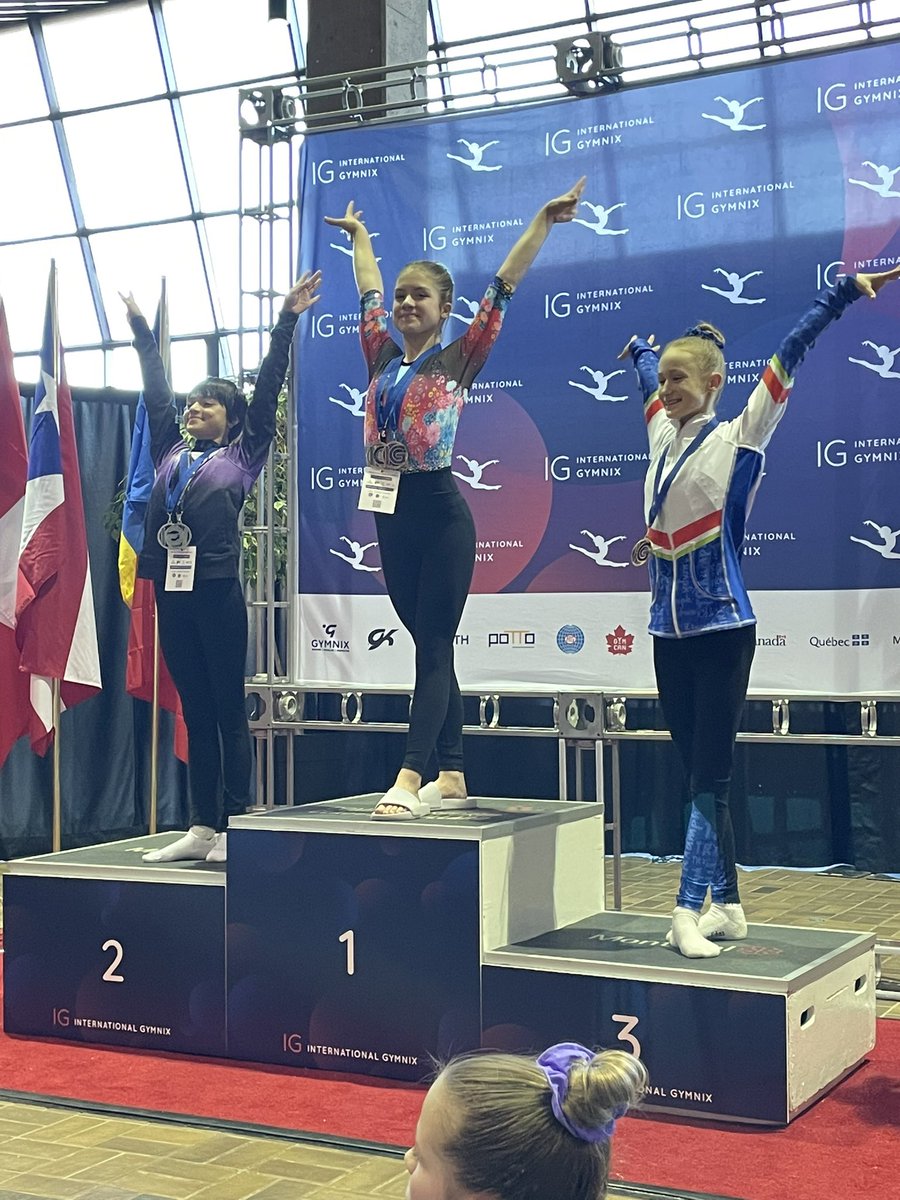 TDSoul's tweet photo. Linds had an incredible meet at International Gymnix in Montreal. She finished 🥈all around, 🥇on bars,🥉on floor &amp; vault, 7th on beam. She finished 6th all around of all 251 level 6 gymnasts, with the highest bars score! So proud of her hard work, way to go Linds! @BrooksideInt https://t.co/X5JHspofSr