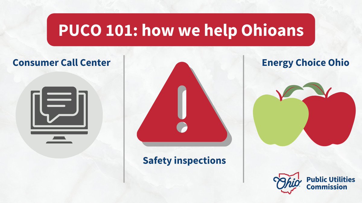 PUCOhio's tweet photo. First time here? Curious about the work we do and how it benefits everyday Ohioans?

Here are just a few ways we help: https://t.co/XrQPDLnbG3