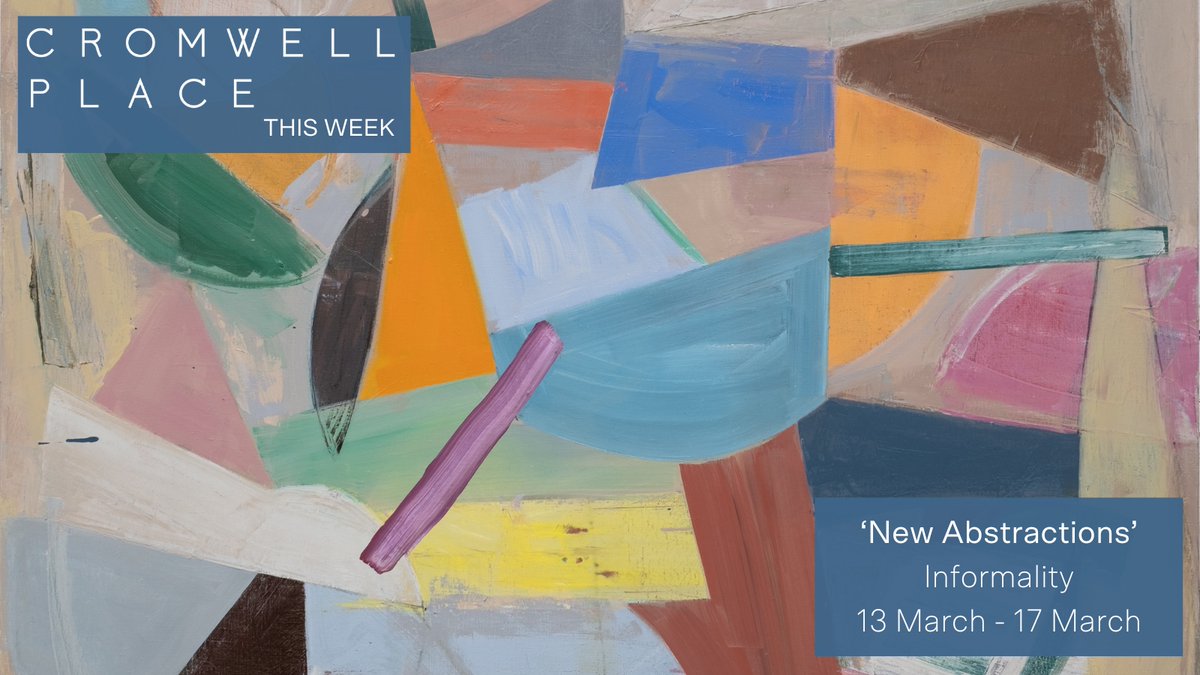 THIS WEEK: 'New Abstractions'.
Informality presents a group show featuring works by Works by Peter Matthews, Joe Warrior-Walker, Anthony White, Andrew Graves, Mark Jackson, Joseph Goody, Max Wade, and James Drinkwater.
More info: cromwellplace.com/whats-on/new-a…