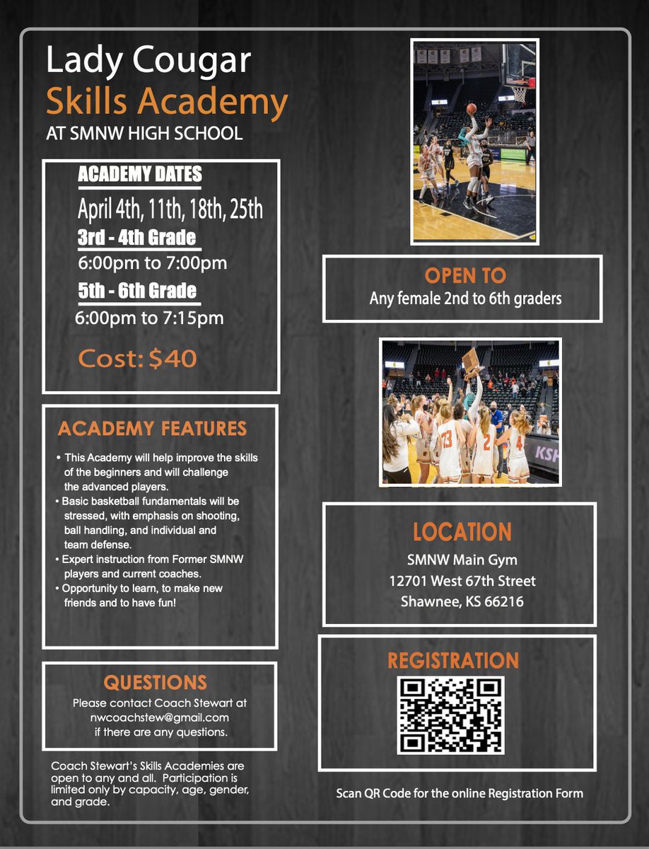 Our Spring Skills Academy will be starting soon. Scan the QR code to get registered now!