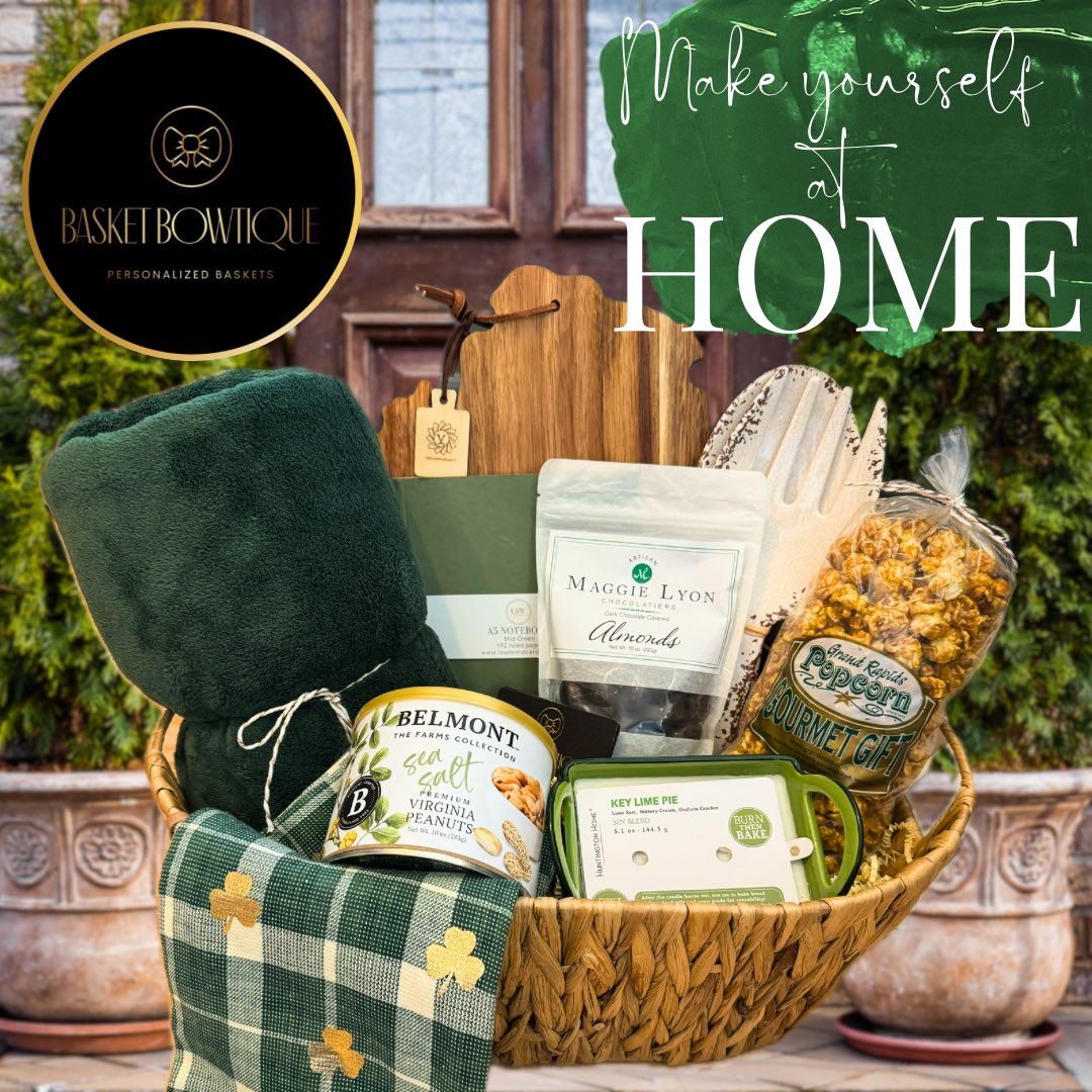 Calling all Realtors & Lenders: Let us add a little seasonal flair to your closings ☘️ BasketBowtiqueMI.com “Make yourself at HOME” Collection 

#customized #closinggiftsforrealtors #closinggift #closinggifts #newhomegift #newhomegifts #realtors #lenders