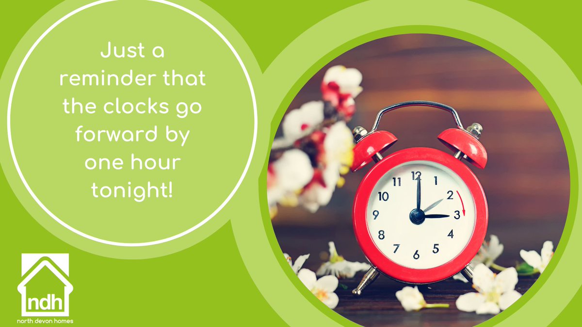 🌞The clocks go forward by one hour tonight as we switch to British Summer Time!