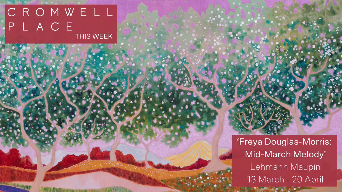 Cromwell Place (@cromwellplaceuk) on Twitter photo THIS WEEK: 'Freya Douglas-Morris: Mid-March Melody'.
<a href="/LehmannMaupin/">Lehmann Maupin</a> presents an exhibition of new work by British artist, Freya Douglas-Morris, inspired by the change of season from late winter to early spring.
More info: cromwellplace.com/whats-on/freya… THIS WEEK: 'Freya Douglas-Morris: Mid-March Melody'.
<a href="/LehmannMaupin/">Lehmann Maupin</a> presents an exhibition of new work by British artist, Freya Douglas-Morris, inspired by the change of season from late winter to early spring.
More info: cromwellplace.com/whats-on/freya…
