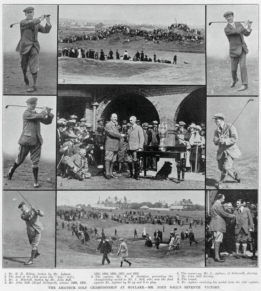 RLGCHoylake's tweet photo. An iconic figure in #RLGCHoylake history, John Ball Jr. won 8 amateur titles. Hailing from Hoylake, in 1890 he became the first Englishman and the first Amateur to win the Open Championship at Prestwick, with a score of 164. https://t.co/n6pWMxeTOX