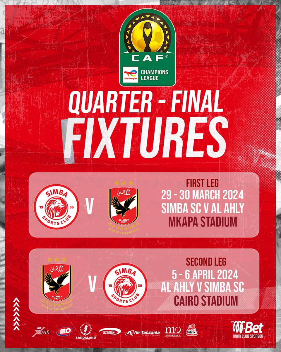 Mpinzani wetu robo fainali ya CAF Champions League ni Al Ahly.
