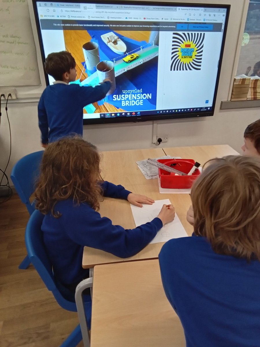 DeltaMerseyY6's tweet photo. We are designing our bridges before we start building them. Whose will be the longest and strongest? #MPAscience #DeltaScienceWeek24 @DeltaMersey https://t.co/4RFZ3XG7bW