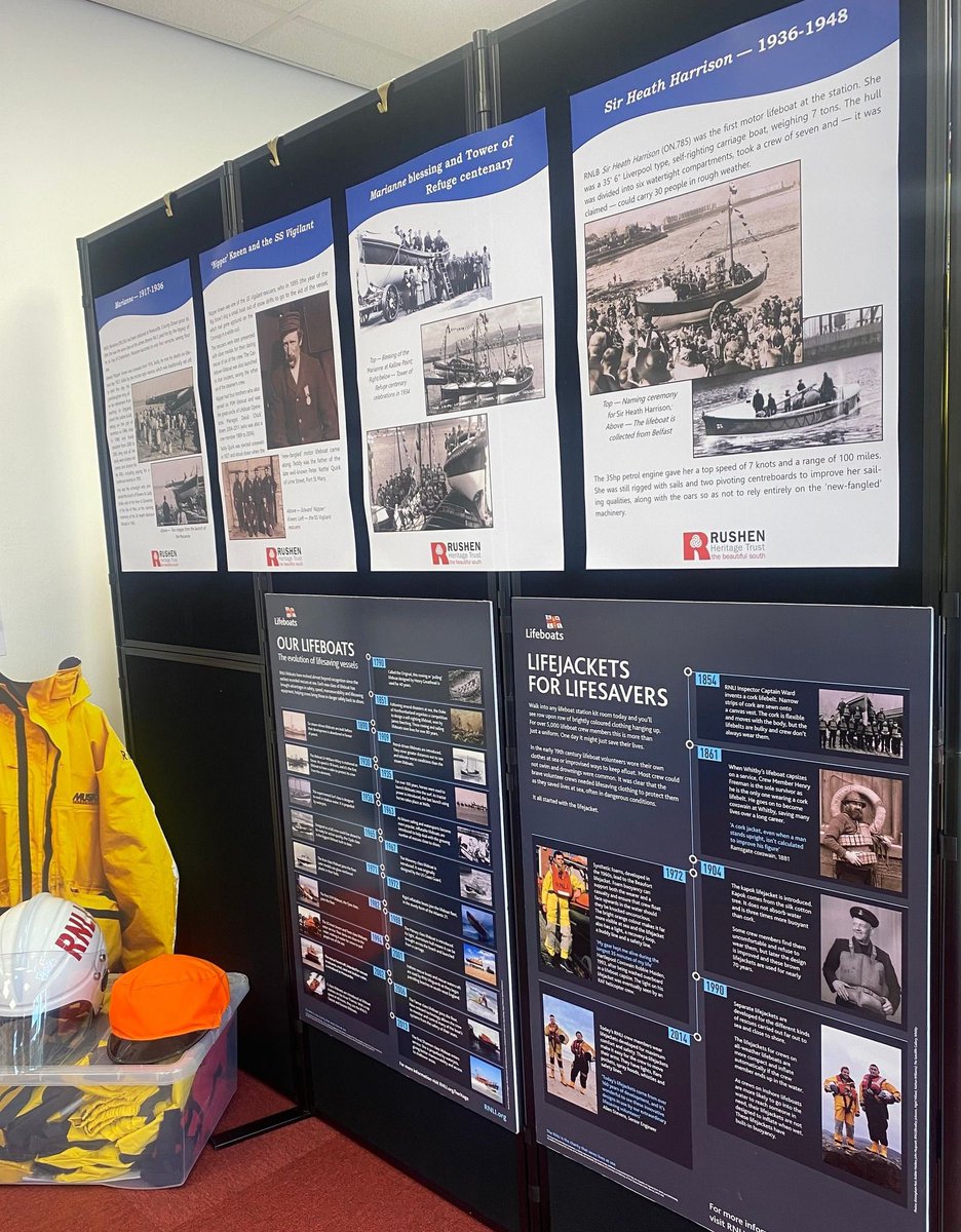 rushenheritage's tweet photo. Today (Tues) sees the opening of our Rushen Heritage Centre for the new season, with the first exhibiton of the year marking the 200th anniversary of the @RNLI by tracing the histories of Port Erin &amp; Port St Mary lifeboats. Full story: https://t.co/pkf5Nq99ae https://t.co/0CS8DCLyYV
