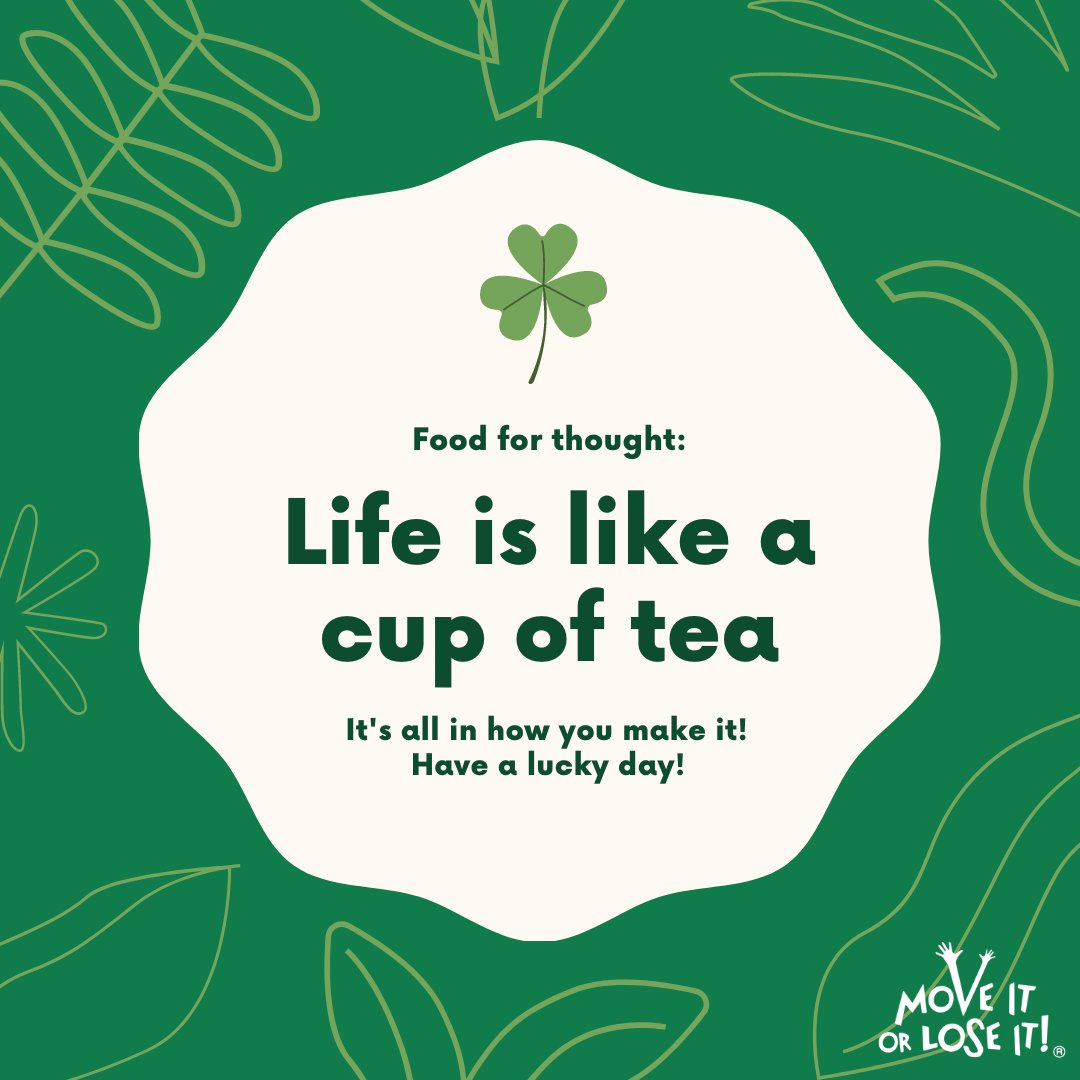 Happy St Patrick's Day from all of us at #MoveitorLoseit.🍀

#StPatricksDay #HappyAgeing #PositiveThoughts