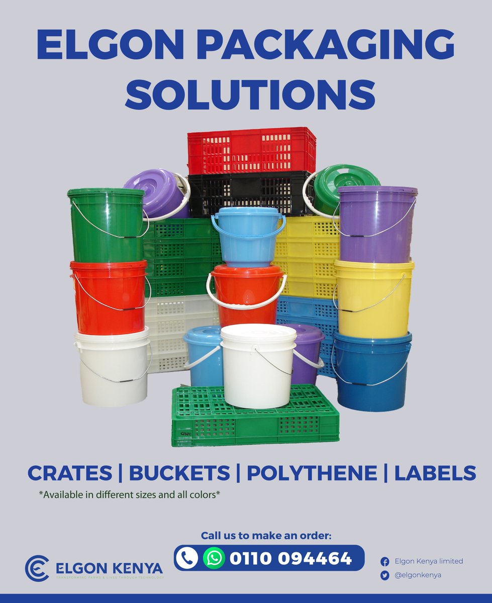 Are you in need of packaging solutions? We've got you covered. 📷 Crates 📷 Buckets 📷 Flower Sleeves 📷 Labels 📷 Polythenes 📷 Sutli Twine & Colored Strappings Your one-stop packaging shop. 📞 0110 094 464 to order. #ElgonPackaging #packagingsolutions #qualityproducts