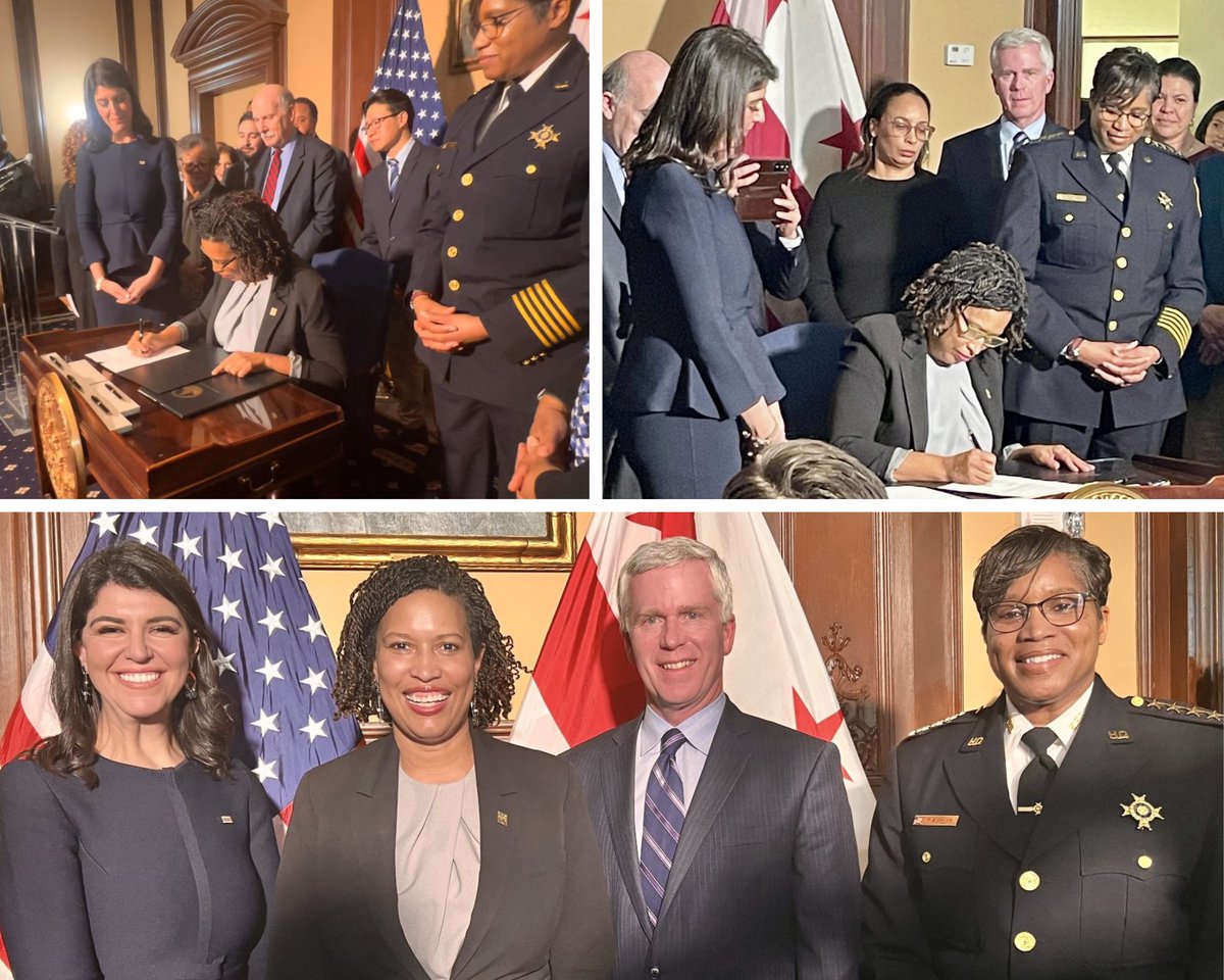 GWBoardofTrade's tweet image. Our President &amp;amp; CEO, Jack McDougle, had the pleasure of attending @MayorBowser&apos;s signing of the #SecureDC Omnibus bill on Monday, which the Board of Trade helped champion. This is a much-needed piece of legislation to keep businesses and communities safe! bit.ly/3TgssOI