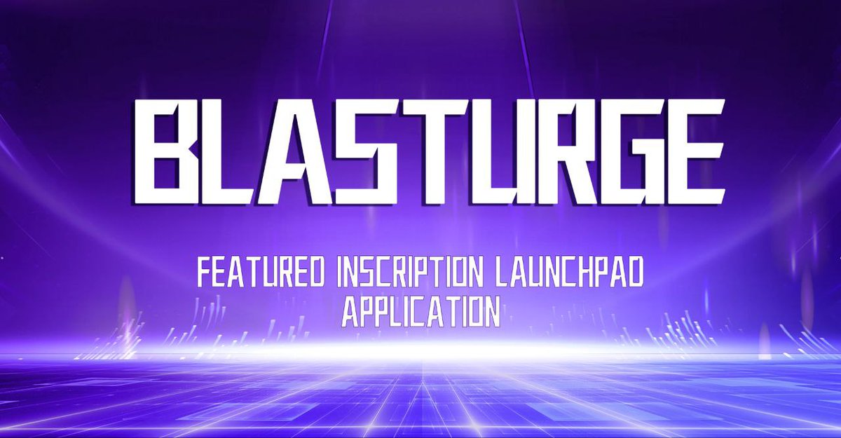 Calling all individual projects and KOL communities! 
Blasturge is now accepting applications for minting and listing #BREC-20 inscriptions.

Apply now to be part of the blast inscriptions : forms.gle/21Qci3xKyfx1sh…

Check the article to know more:  link.medium.com/s1jupDHJTHb