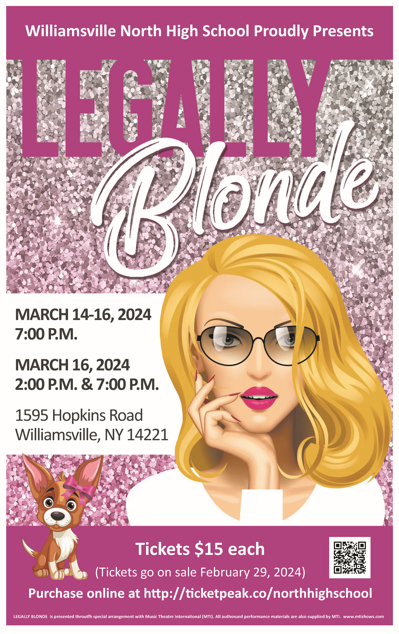 We are just 2 days away from opening night for Legally Blonde! Don't miss your chance to see an INCREDIBLE show! Tickets: ticketpeak.co/northhighschoo…