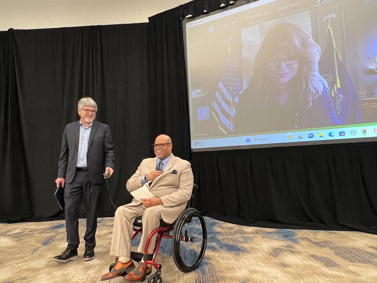 fionama's tweet photo. Great to see Dante Allen, Commissioner of the Rehabilitation Services Administration at the US Dept of Education at our @StateTreasurers Annual Meeting in @washingtondc. Thank you PA Treasurer @PATreasurer for giving him a Resolution for his service. #proud #NAST @529Source @wearecalable @usedgov