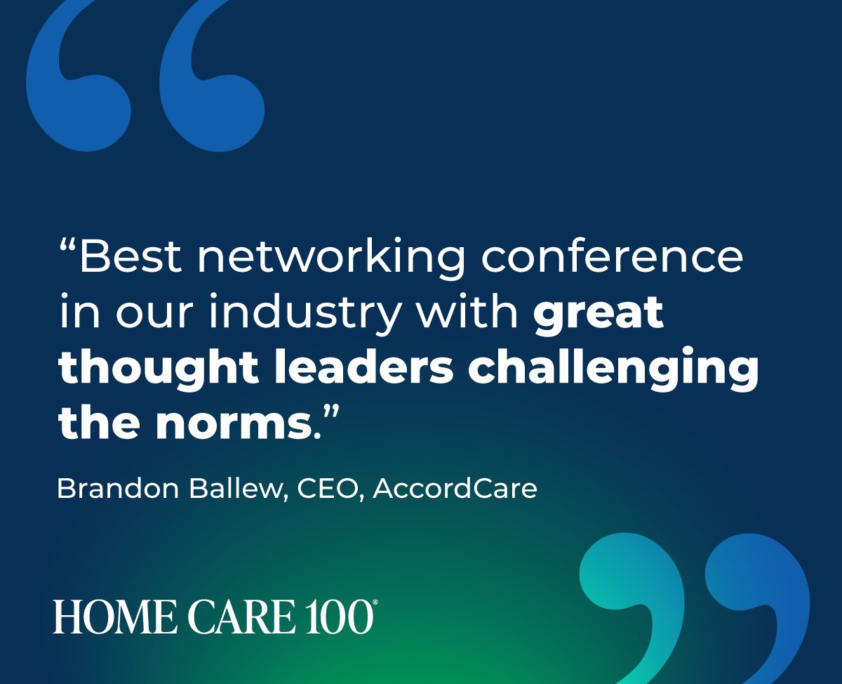 Home Care 100 continues to receive rave reviews from home-based care providers! #homecare100 #homehealth #hospice