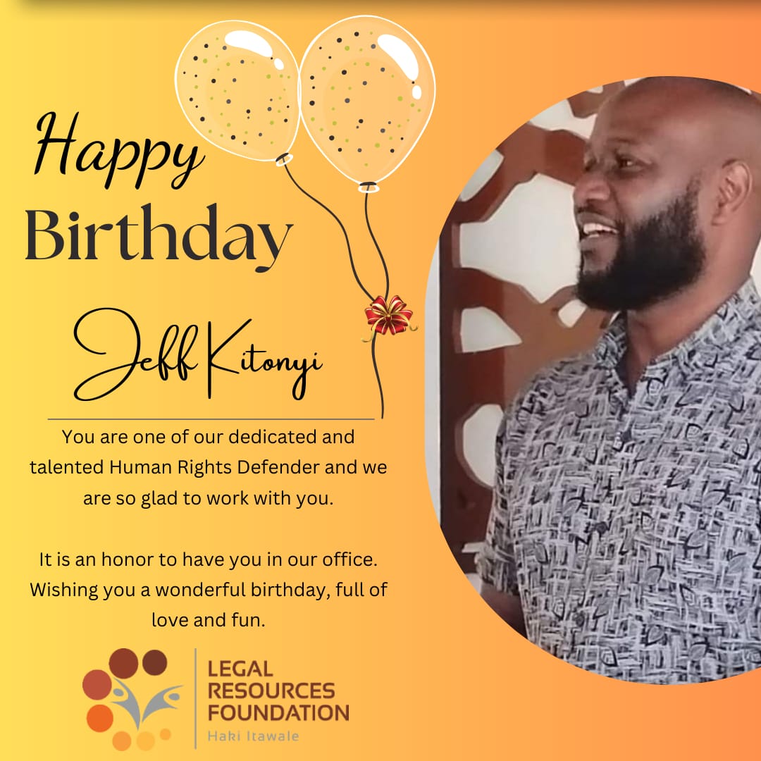 Join @lrf_ke family as we wish our colleague and staff @JeffreyKitonyi a joyous and blessed birthday🎊🎂