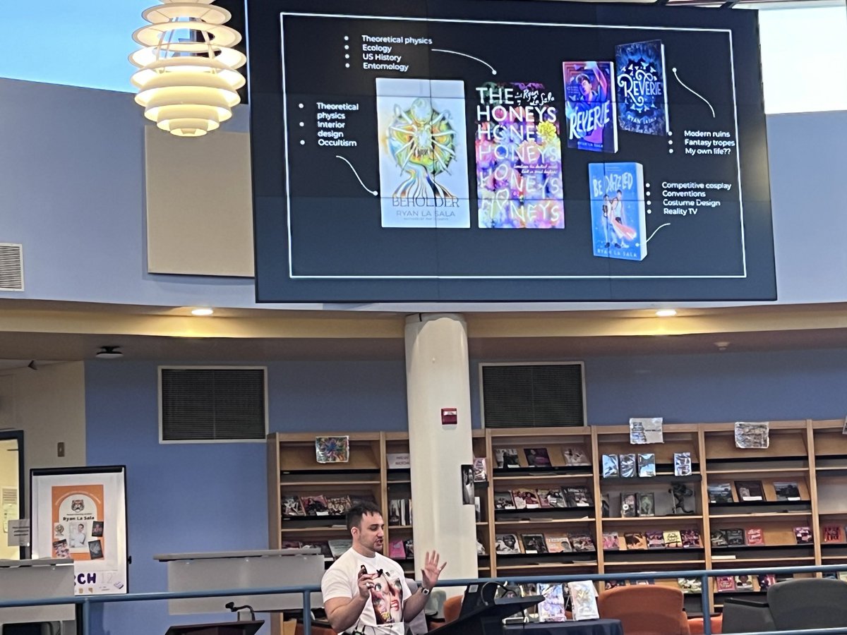Tracey Wong (@traceycarayol) on Twitter photo <a href="/theryanlasala/">Ryan La Sala</a> starts all his books with research #librarieschangelives #authorvisit #librariestransform <a href="/theryanlasala/">Ryan La Sala</a> starts all his books with research #librarieschangelives #authorvisit #librariestransform