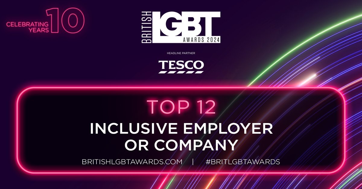 We believe in creating a workplace where everyone can be their authentic selves. Thanks to MPride - our amazing LGBTQ+ colleague network, we've been nominated for a @BritLGBTAwards as one of the Top 12 Inclusive Employers! Let’s celebrate this fantastic achievement and continue…