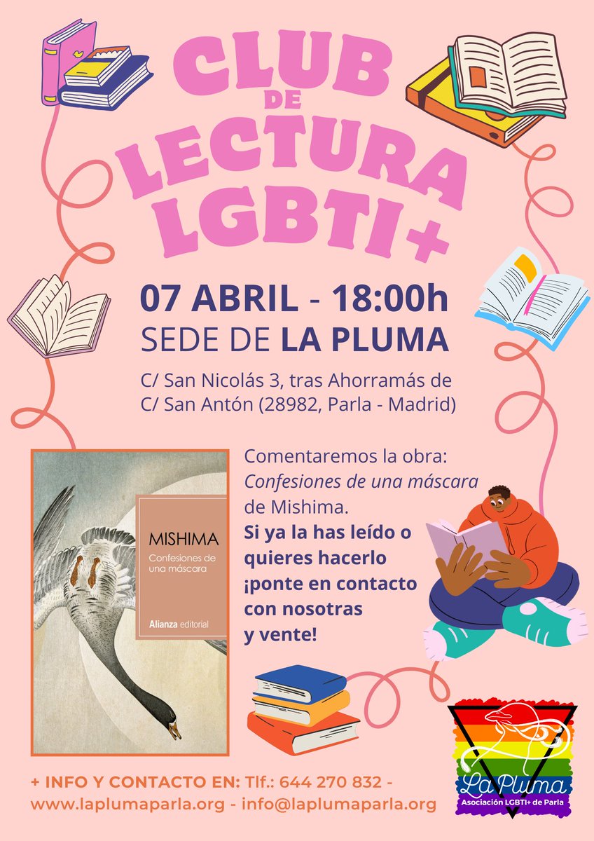 laplumaparla's tweet photo. 🔜 Talleres #Drag, #Cinefórum, #ClubDeLectura... hacemos de #Parla ciudad de referencia LGBTI+ también por nuestra propuesta cultural, gratuita y abierta a cualquier persona.
ℹ️ Descubre todas las actividades y ¡vente! https://t.co/mXKLYYOWLA @EnComunidadLGBT #OrgulloEnComunidad https://t.co/UQU1NEP6Q6