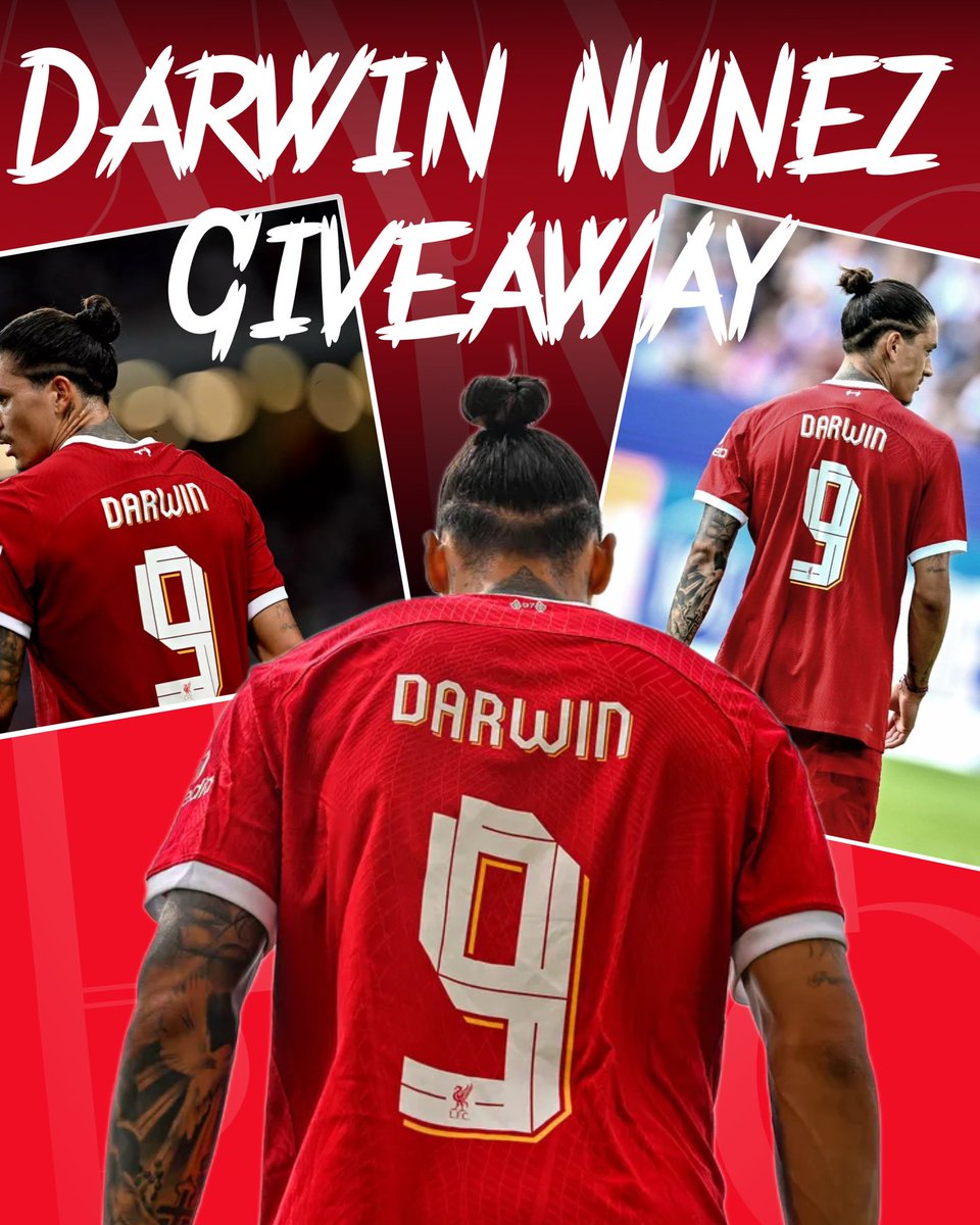 AnythingLFC_'s tweet photo. 🚨 𝑮𝑰𝑽𝑬𝑨𝑾𝑨𝒀 🚨

We’re giving away a 𝑭𝑹𝑬𝑬 Darwin Núñez jersey this Thursday after the Prague game.

No crazy stipulations, someone 𝑾𝑰𝑳𝑳 win!!!

To enter, all you need to do is: 
♻️Retweet this post
🤝 Follow @AnythingLFC_ &amp; @AnfieldFactor 
🔴 Tag a friend https://t.co/LLZLslZESA
