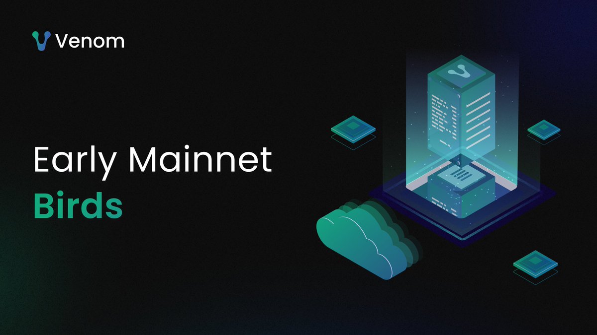 [1/4] 'Early Mainnet Birds' initiative has generated considerable interest within our community. We deeply appreciate the enthusiasm shown by you. 

As a result, we are proud to introduce the allocation of $VENOM tokens for projects on Venom mainnet. 
#venomlaunch