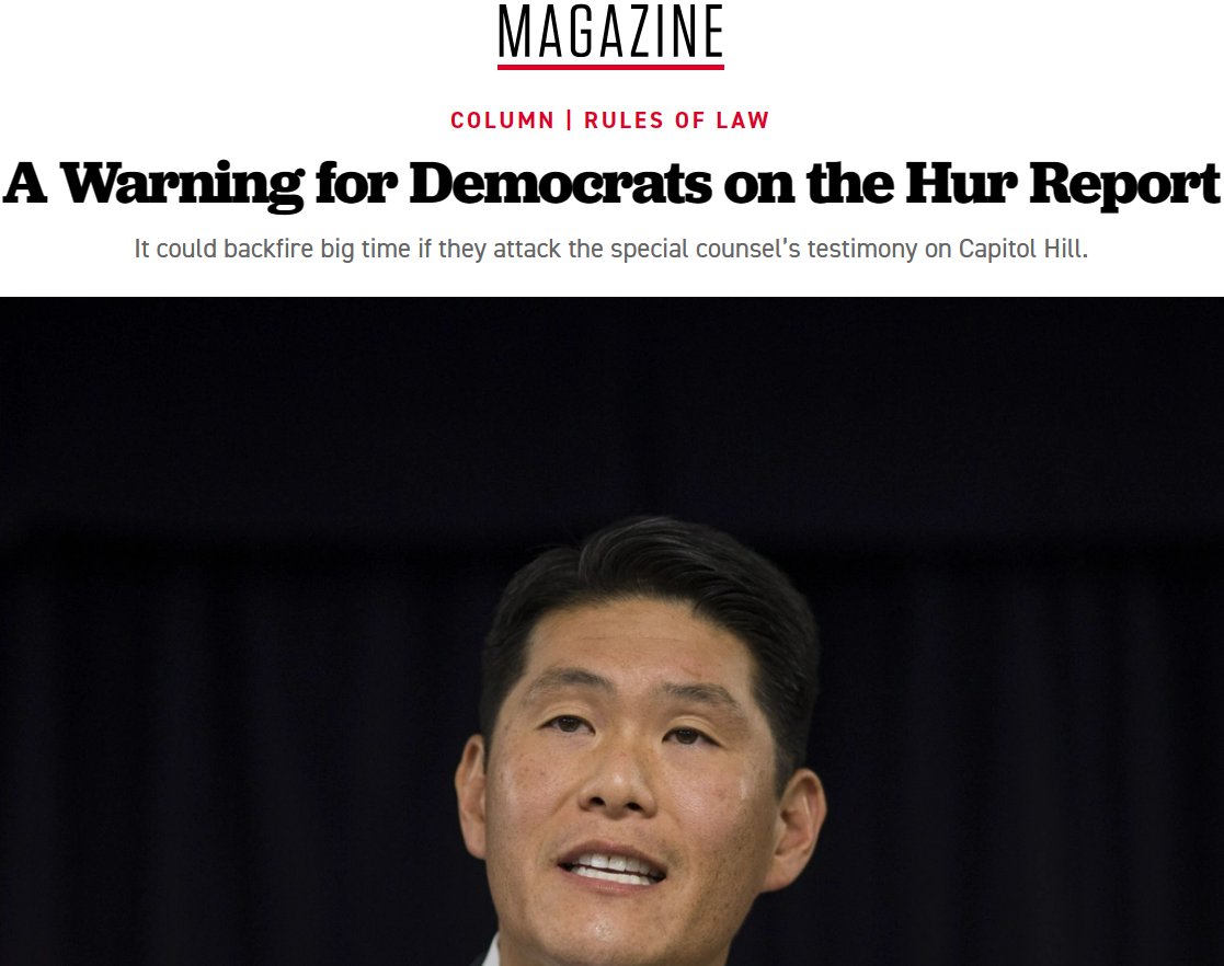 aaronjhill's tweet image. A Warning for #Democrats on the #HurReport
politico.com/news/magazine/…