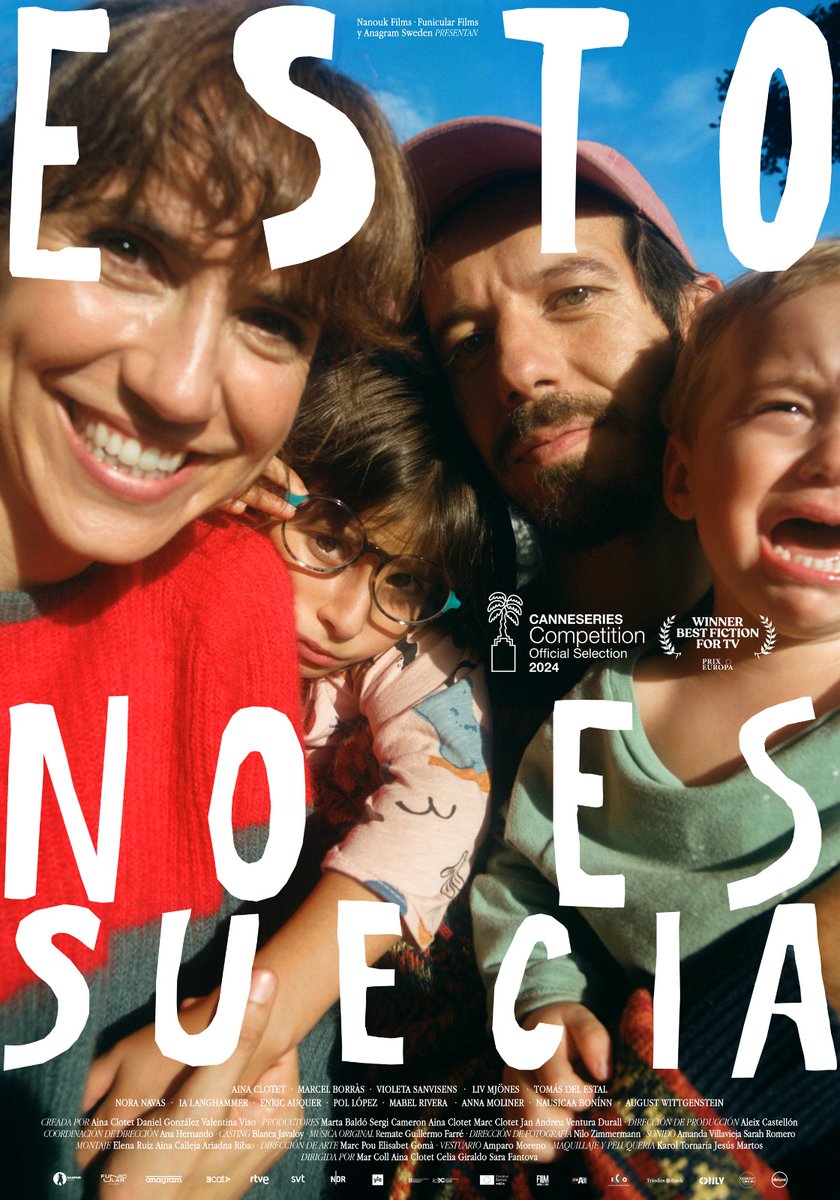 rtveplay's tweet photo. ¡Estamos de celebración! 🥳🎉

"Esto no es Suecia", nuestra primera ficción original, inaugurará la Sección Oficial de @CANNESERIES.

#CANNESERIES

https://t.co/JLTggCNayQ https://t.co/avcquHEyn3