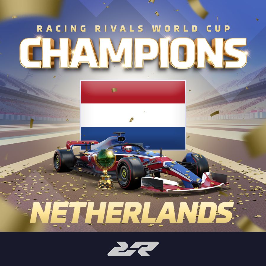 🌟🥇 A round of applause for the Netherlands, the triumphant winners of this season's World Cup! 🌟 Let's salute their stellar performance and the camaraderie that drives our global racing community! 🙌