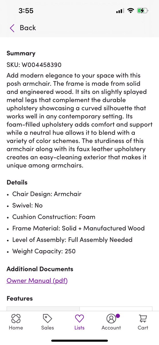 linnet_ramos's tweet photo. .@Wayfair the description on your site doesn’t match what we received. What I got is clearly not faux leather! Someone please assist. I don’t want these chairs and I expect a full refund 😡 #nothasslefree https://t.co/BdTG4z7eGp
