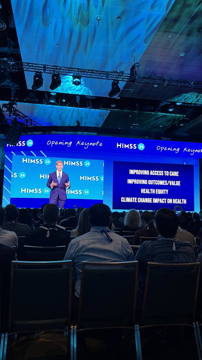 #HIMSS24, <a href="/drgnayyar/">"Dr. G", Geeta Nayyar, MD MBA</a> and <a href="/BobCGarrett/">Robert C. Garrett</a> kicked off a colorful keynote opening! Get those clinicians back to bedside!#clinicianburnout <a href="/InovalonInc/">Inovalon</a>
