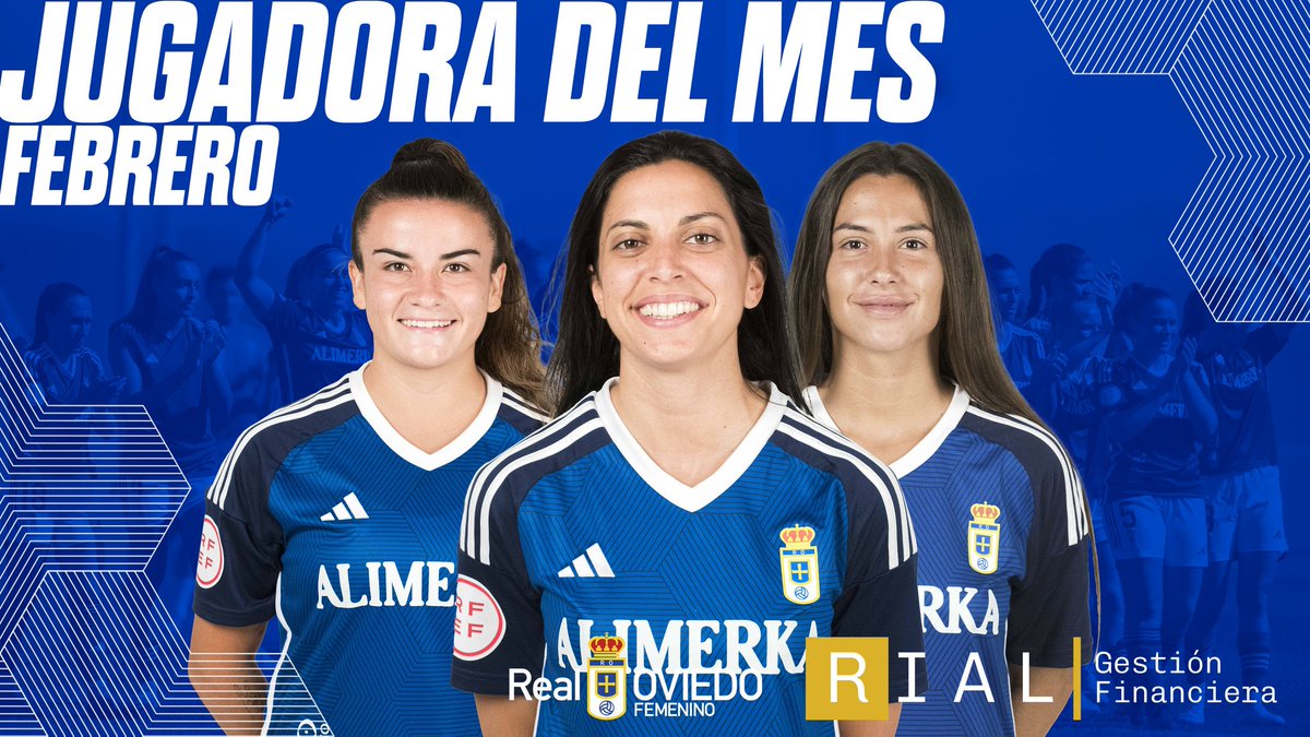 RealOviedoFem's tweet photo. 🗳️💙 ¡OVIEDISTAS! (1/4)

¡Toca elegir a la Jugadora @rialgestion de FEBRERO 😁!

¡Abrimos hilo con las candidatas! ✍🏻

¡Vota con RT y MG a tu favorita! 🔁💙

La votación está abierta hasta mañana a las 15:00h 🤜🏻🤛🏻

#RealOviedoFemenino 🔵⚪ https://t.co/cn7BrZ2Unq