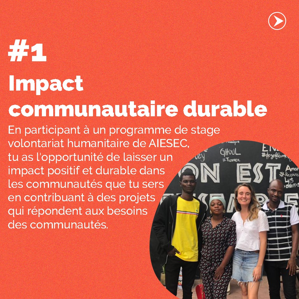 AIESECinBENIN's tweet photo. Cinq avantages en participant au Global Volunteer, un Programme international de Volontariat avec AIESEC.
Inscription ici :

https://t.co/grn7bpzrfI  📝

#MaisPourquoiPas?
#ExploreLeMonde
#Stages_Internationaux
#OGX_Exchanges 
#MCSWIFT
#AIESECinBENIN https://t.co/eoQzL6AV7N