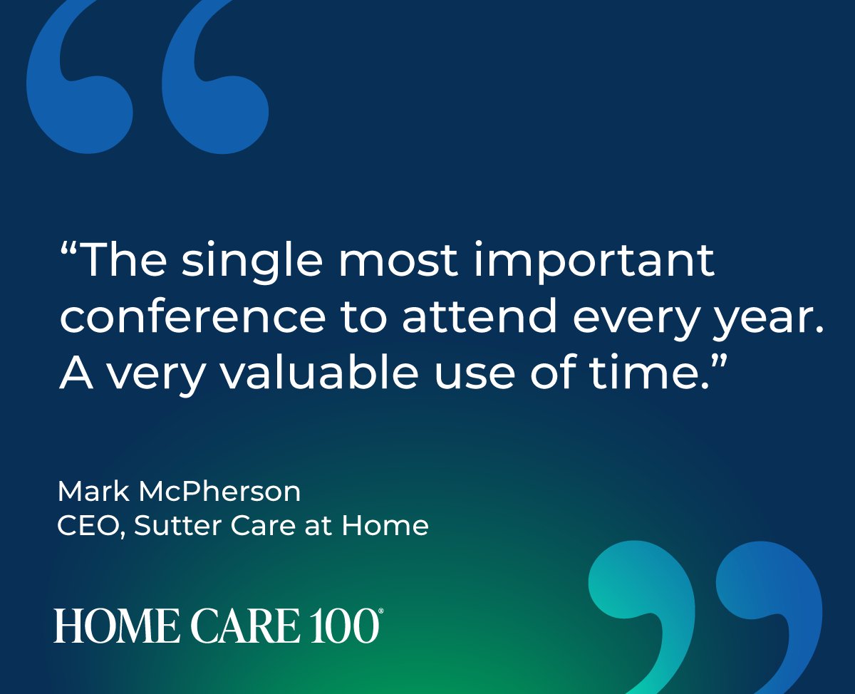 Loving hearing what leaders in our community are saying about their #homecare100 experience!