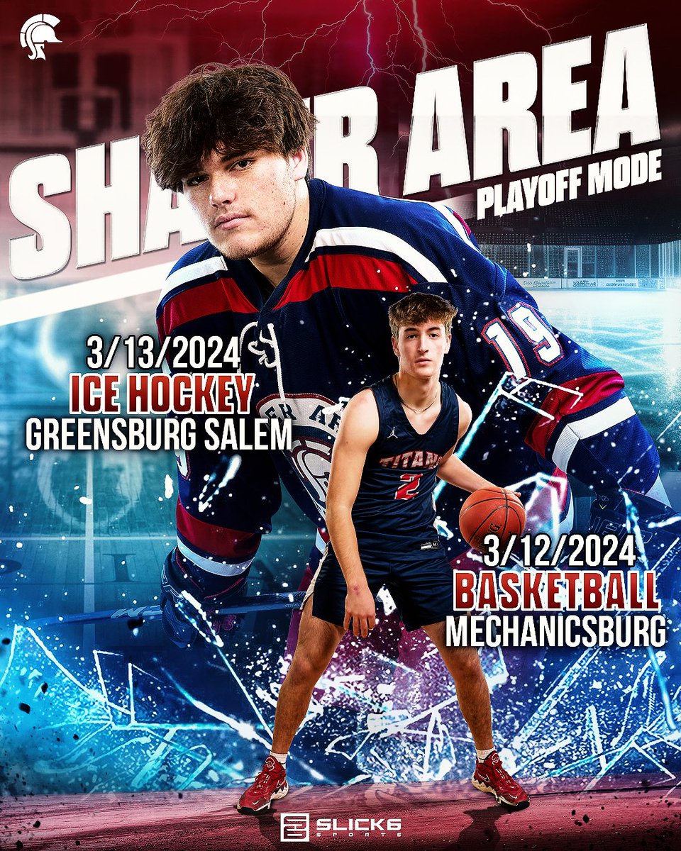 Slick6Studios's tweet photo. Good luck tonight Shaler Basketball and good luck tomorrow Shaler Hockey! #shaler #shalerarea #hockey #basketball https://t.co/19kgTsQAAO