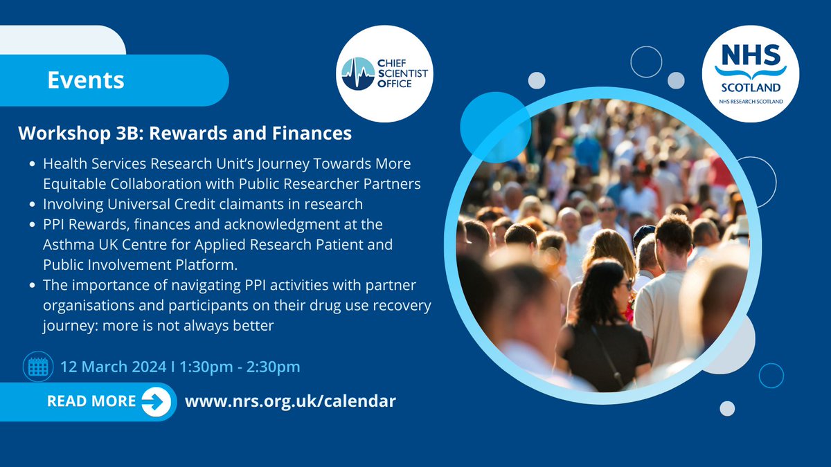 The Rewards and Finances workshop taking place at today’s Patient and #PublicInvolvement event sees <a href="/RzewuskaM/">Dr Magda Rzewuska Díaz (she/her)</a> @AberdeenUni, Dr Marcia Gibson <a href="/UofGlasgow/">University of Glasgow</a>, Laura Gonzalez Rienda <a href="/EdinburghUni/">The University of Edinburgh</a> and Camila Biazus Dalcin @DundeeUni lead the session alongside public contributors.