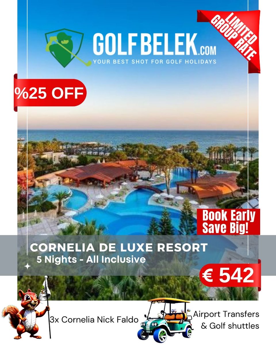 GolfBelek's tweet photo. ⛳ Don't miss out on our early bird discounts."#golfbelek #golf #golfswing #golfcourse #golfpro #golfcoach #golfshot #pga #belek #belekgolf #pgatour #golftips
https://t.co/WxOmqGkXq0 https://t.co/rFBo4KHg0J