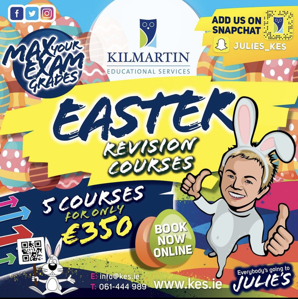 Win 5 Revision Courses this week on The CMG Breakfast Show! Our winner will win ALL 5 courses! The winner can choose on site in Ennis or Limerick, or online from home. Get exam-ready with top teachers, vital topics, and excellent notes. Check out kes.ie for more!