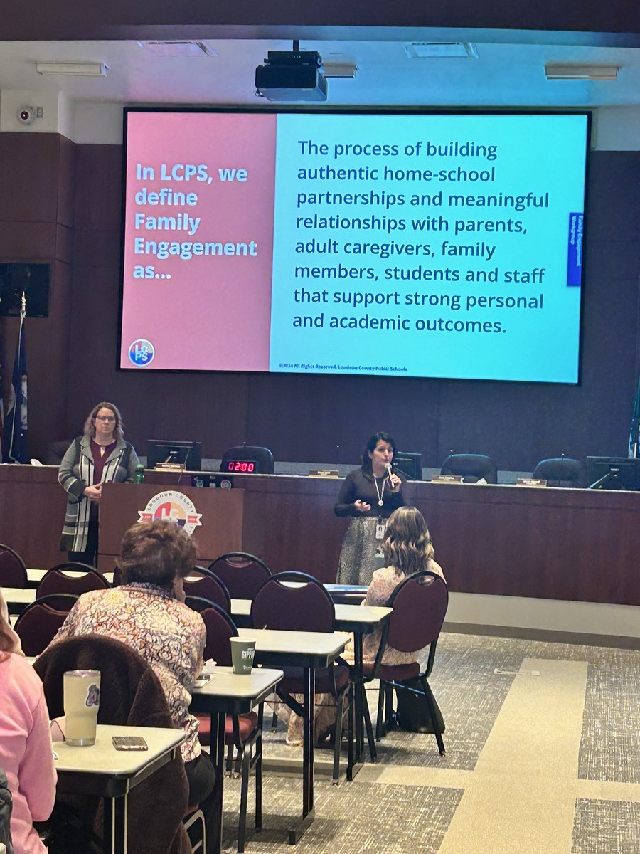 Division of EL team members Jennifer Ferrance and Sarah Ocampo present to our amazing LCPS Families Liaisons on the Welcoming Families to LCPS guide. @LCPS_FACE @LCPSELLProgram