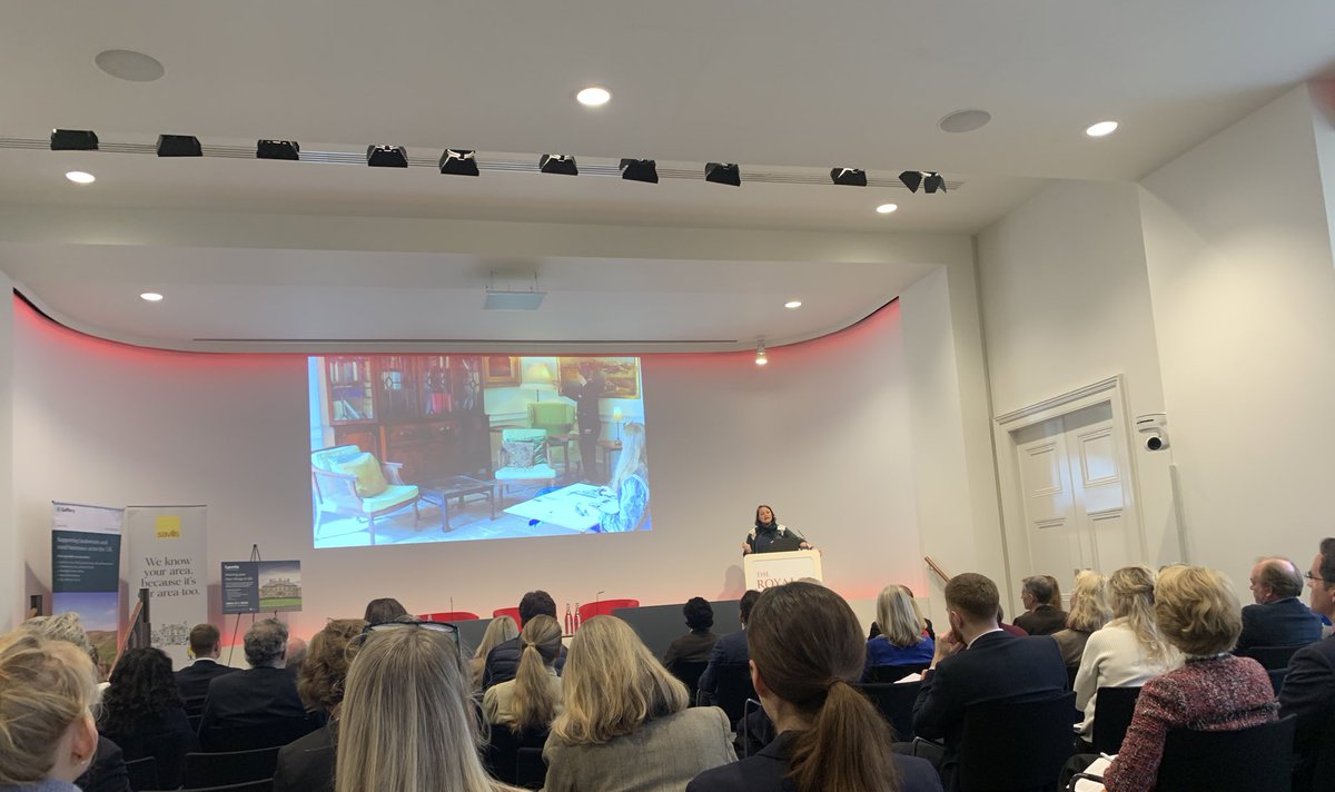 Great to be @Historic_Houses conference today at the @royalsociety. 

Hearing from brilliant people like @bernarddonoghue at @alva_uk and amazing places like @WHorsleyPlace, @williamsdenplay, @HelminghamHall and @KnebworthHouse