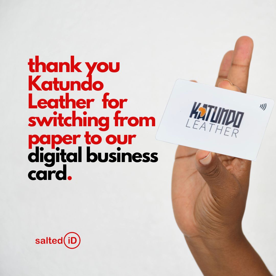 saltediD's tweet photo. Thank you @Katundos for choosing our digital business card services. We're excited to enhance your professional presence.

#digitalbusinesscard #saltedid #katundoleather #PaperlessNetworking #PaperlessNetworking #BBMzansi #AskAMan #JusticeForAKA #LeratoModise https://t.co/aKyvVHGMxL