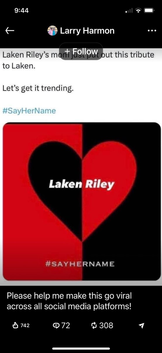 MaraWriterBlog's tweet image. #LakenRiley #SayHerName
