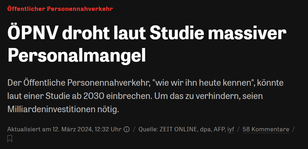 Streiks jetzt sind vielleicht nervig, aber ohne sie und die damit verbundenen (wenn teils auch minimalen) Verbesserungen der Arbeitsbedingungen, bricht der ganze Kram halt komplett zusammen. Und ohne diesen Druck wird die Politik absolut nichts dagegen tun.