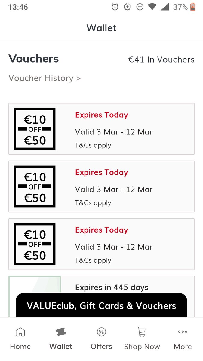 devilfish_'s tweet image. 30€ down the drain cos @dunnesstores vouchers are again only valid for 10 not 14 days. Thanks a lot for all the help with rising costs of living.