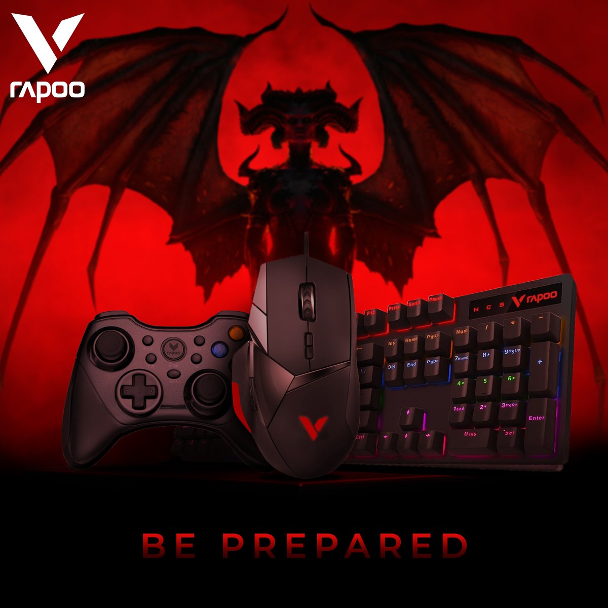 RapooAfrica's tweet photo. Whatever the mission - be prepared. 👾
#BePreparedAlways #Rapoo #ShopNow #DiabloIV https://t.co/FRipkKRi9H