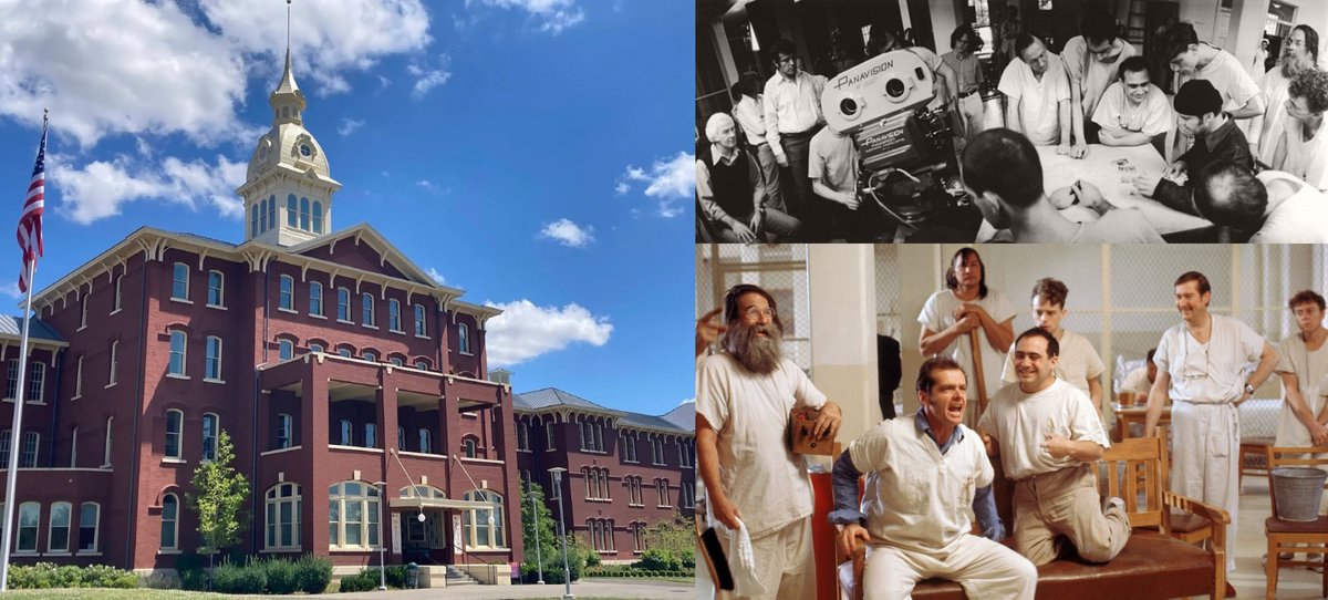 #TriviaTuesday: Oregon State Mental Hospital was loosely the setting for the 1962 Ken Kesey novel 'One Flew Over the Cuckoo's Nest' and the actual location for its 1975 Milos Forman film adaptation, with many of the extras being real mental patients and doctors at the facility.