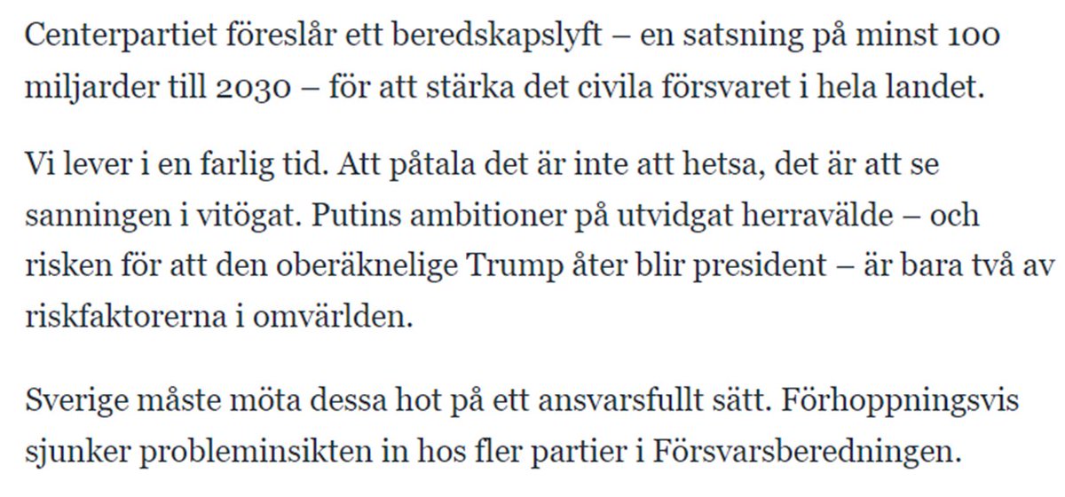 Mycket välformulerat av <a href="/haldesten/">Maria Haldesten</a> &amp; <a href="/hallandsnyheter/">Hallands Nyheter</a> kring behovet av att se verkligheten i vitögat och agera på densamma. 
hn.se/asikter/ledare…