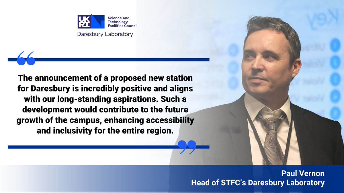 @MetroMayorSteve has proposed a new train station in Daresbury by 2030! 🚆 The future of @SciTecDaresbury is looking bright, and this exciting development would only accelerate the growth we're expecting to see in the coming years. Read more: sci-techdaresbury.com/sci-tech-dares…