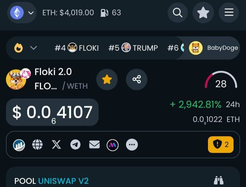 floki20erc's tweet photo. Dextools is updated. Please hit the star icon. #FLOKI2

https://t.co/2mRZgF3EEW

$PEPE $FLOKI https://t.co/VEDHQZfyNd