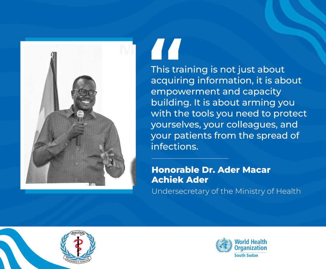 Ministry of Health Republic of South Sudan (@mohrss2011) on Twitter photo Great news for South Sudan's healthcare! ๐ธ๐ธ
The Ministry of Health (<a href="/MoH_SouthSudan/">Ministry of Health - Republic of South Sudan</a>) partnered with <a href="/WHOSouthSudan/">WHO South Sudan</a> for a 4-day training on Infection Prevention & Control (IPC) & Hand Hygiene. Over 30 participants from healthcare facilities across the country are attending! Great news for South Sudan's healthcare! ๐ธ๐ธ
The Ministry of Health (<a href="/MoH_SouthSudan/">Ministry of Health - Republic of South Sudan</a>) partnered with <a href="/WHOSouthSudan/">WHO South Sudan</a> for a 4-day training on Infection Prevention & Control (IPC) & Hand Hygiene. Over 30 participants from healthcare facilities across the country are attending!