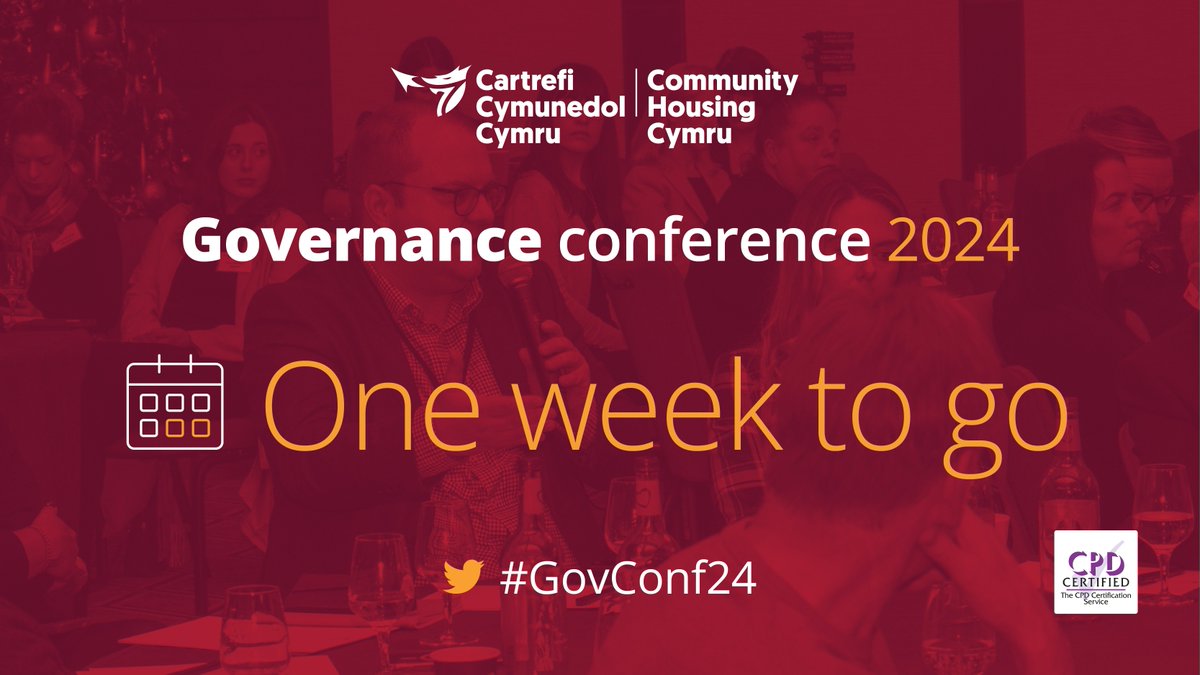 🎉 One week to go 🎉

We're looking forward to welcoming all our delegates to our #GovConf24 next week.

Here's our latest agenda 👇 
chcymru.org.uk/events-trainin…

See you there 👋 

#Conferences #Events #CorporateEvents #Ad #HousingConference #HousingEvent #WelshHousing #Housing