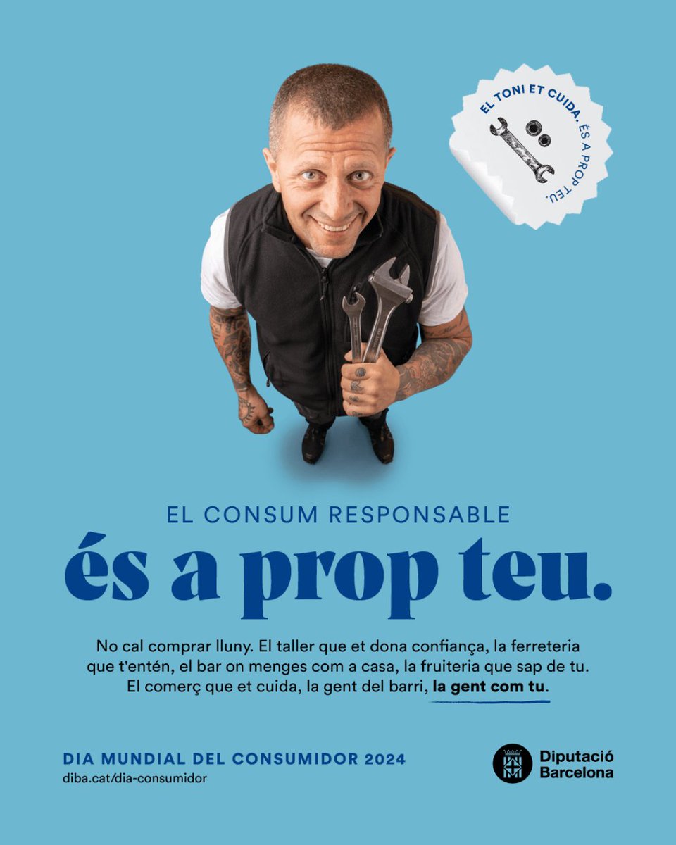 ❗El consum responsable és a prop teu! ✅ El proper 15 de març es celebra el Dia Muncial del Consumidor. Es vol reivindicar el consum local i de proximitat com un consum responsable i conscient que és més sostenible. 🛍️ Ara i sempre compra al comerç local.